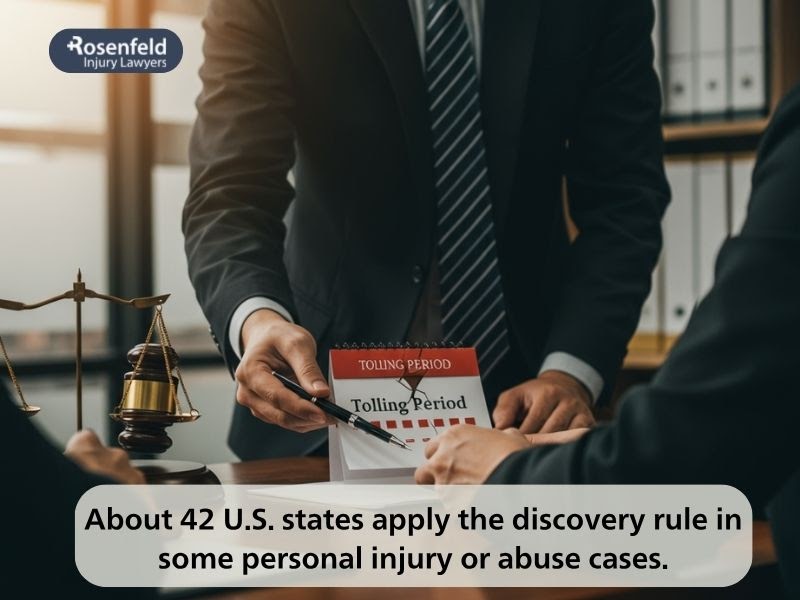 Calendar and legal documents illustrating the discovery rule statute of limitations